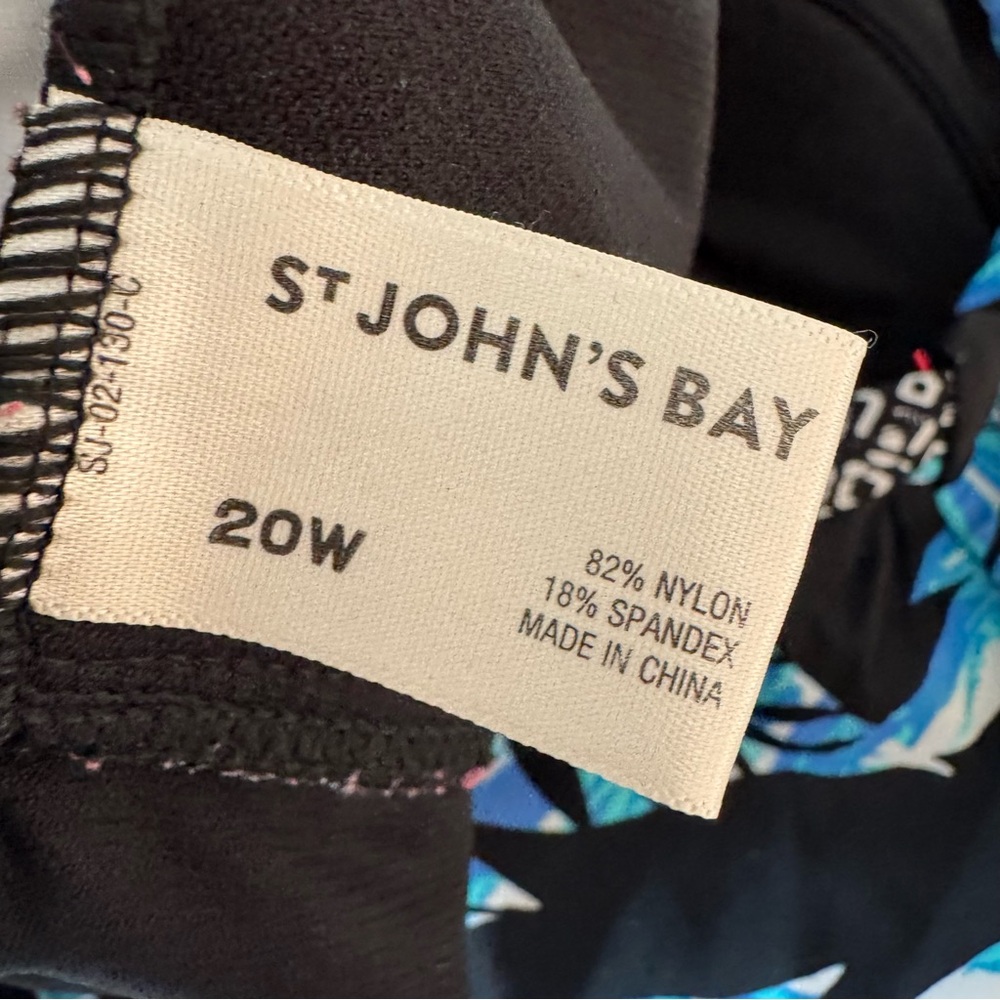 ST. JOHN’S BAY Size 20W Tropical Tankini Swimsuit Top - Picture 5 of 5
